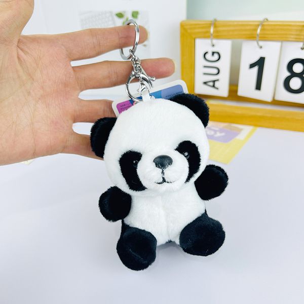 Cute cinese Panda Plush Boll Bottle Torychain Simulazione Zoo Simulazione Bambola Panda Grab Machine Bambola Wholesale all'ingrosso