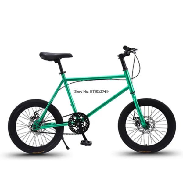 Bicicleta de bicicleta de 20 polegadas de bicicleta única de velocidade de velocidade dupla dsic biciclo de grama livre moldura de roda grátis altura de ajuste de bicicleta 155cm a 180cm