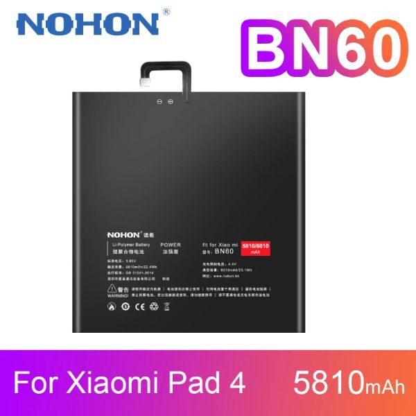 Power Nohon Battery BN60 para Xiaomi Pad4 Mi Pad 4 Baterias de comprimido de alta qualidade Bateria 5810mAh