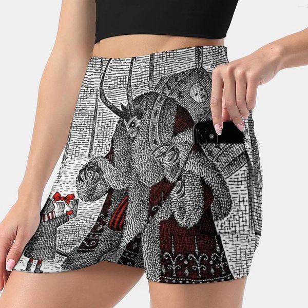 Юбки подарок для Krampus Korean Fashion Subk Summer Women Light Presecter Brinkser Hristmas Holiday Myth Myth