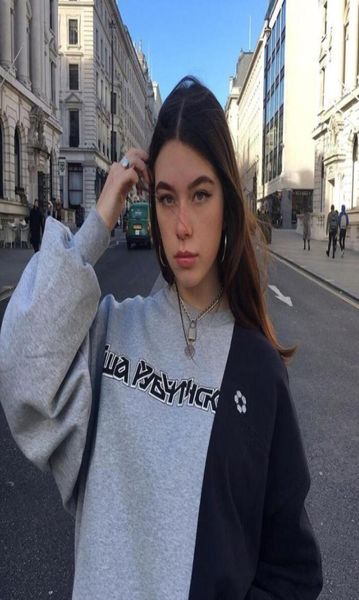 2018 New Fashion Hoodie Russische Buchstaben Pullover Sweatshirt Outdoor Outdoor Casual Stitching Street Pullover Oneck Long Sleeve Gosha Hoodi9544476