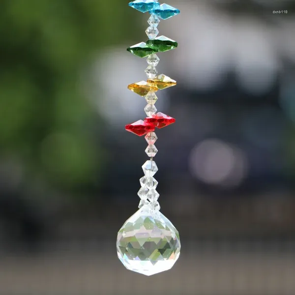 Dekoratif Figürinler 1 PCS Asılı Suncatcher Avizesi Kristal Top Prizma Fengshui Serideler Ev Dekor 20mm 30mm 40mm