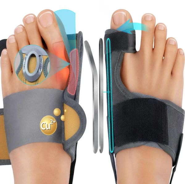 Behandlungsprofessional Bunion Korrektoren Schienen Big Toe Glätterer Abstandshalter Bunion Hallux Valgus Schmerzlinderung Schutz Nonslip 1pair