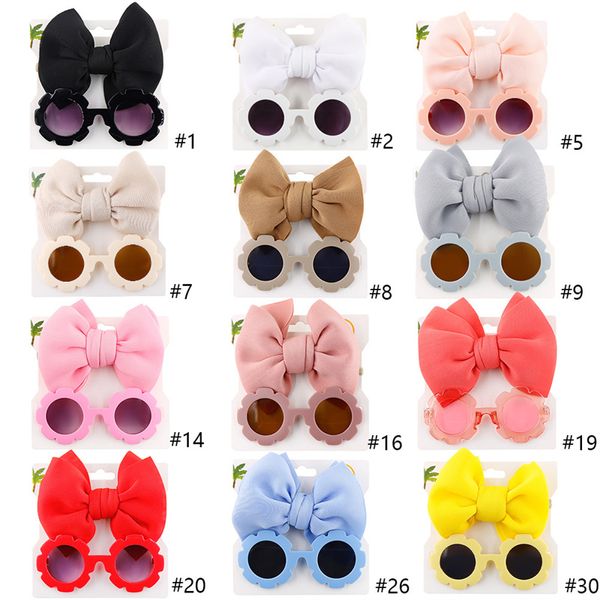 Summer Girls Accessories Hair Accessories 2PCS/SET SOLID BABY SUNBASE