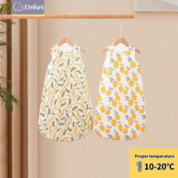 Bolsas elinfant macias recém -nascidas saco de dormir de bebê algodão de algodão quente, com estampa de inverno com estampa de inverno saco de sono