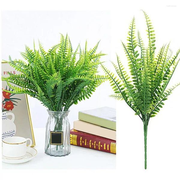 Декоративные цветы в натуральную величину Faux Fern 10pcs Реалистичные устойчивые к ультрафиолетовым ультрафиолетози