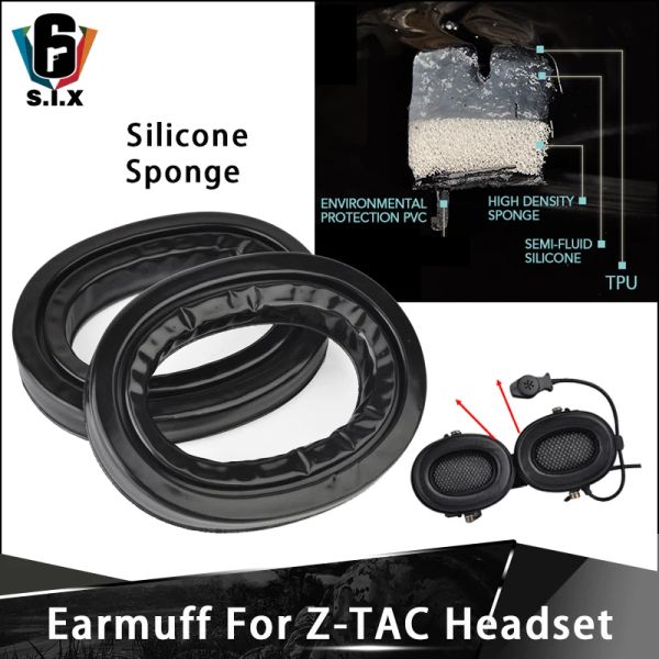 Accessoires Taktische Ohrschützer Silikon oder Schwamm für ztaktische SORDIN -Kopfhörer Comtac I II III Headset Accessoires