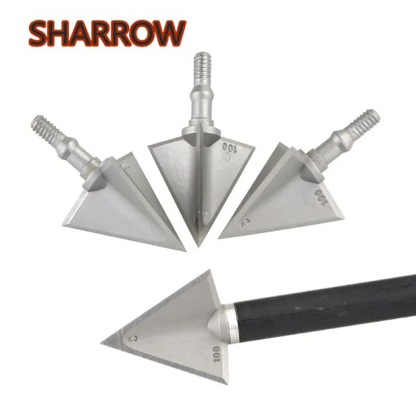 Arrow 6pcs arco e flecha Broadheads 3 Blades Screwin Arrowheads Cross benha de caça às pontas da lâmina para arco de caça ao ar livre Acessórios para caça