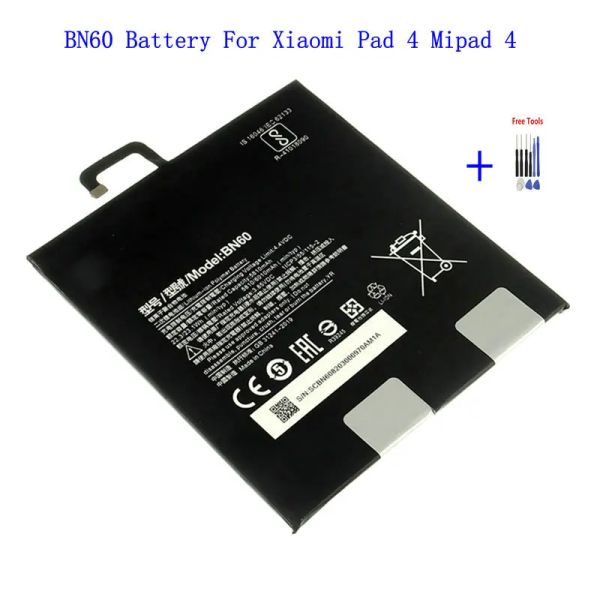 Potenza 1x 6010Mah BN60 Batteria di sostituzione della compressa ad alta capacità BN60 per Xiaomi Pad 4 MIPAD 4 batterie + Kit di strumenti di riparazione