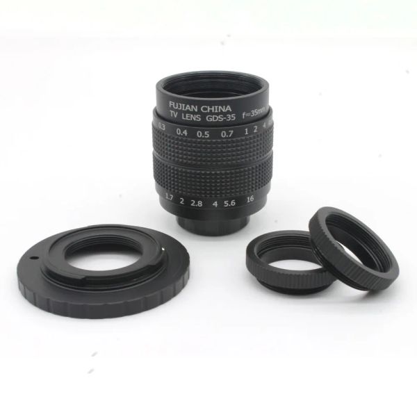 Filtri 35mm F1.7 C Montaggio CCTV LENS + Adattatore C M4/3 + RO per Olympus Panasonic Numero di trasmissione gratuita