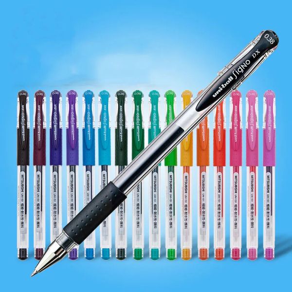 Stifte 20pcs Japan Uni Ball Signo Um151 0,38 mm Bullet Point Bunte Gel Tinte Stifte Signierstift Business Office Schülern Schulmaterialien