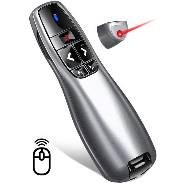 Topi Presentatore wireless con punta della luce rossa del mouse dell'aria per la presentazione di PowerPoint Ppt Flip Pen per PC