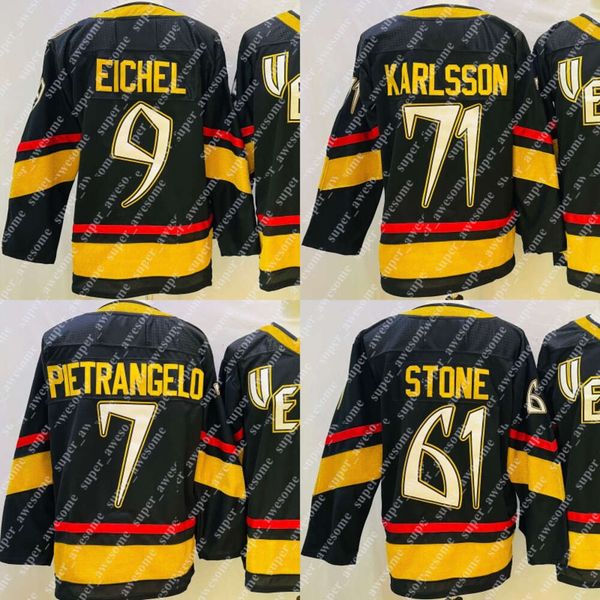 KOB 9 Jack Eichel Jersey 7 Alex Pietrangelo 71 William Karlsson Jonathan Marchessault Black Hockey Jerseys Gold Grey White Red Red