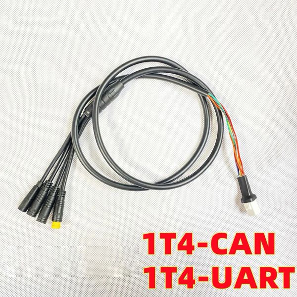 Acessórios Torque Ebike Motor 1T4 Cabo para Bafang M400 G330 G510 M620 CAN/UART Protocolo Conector Acessórios para bicicletas elétricas