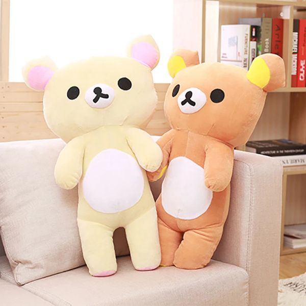 Kissen Kawaii Rilakkuma Plüschspielzeug Teddybär Weiche Tiersofa Kissen Zimmer Dekorationen Geburtstag für Kinder Weihnachtsgeschenke