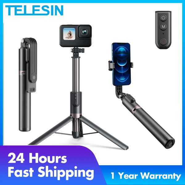 Управление Telesin 1,3M Selfie Strip Steamod с беспроводным пультом дистанционного управления Bluetooth для GoPro 11 Hero 11 10 9 8 Max Camera для смартфона