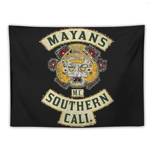 Taquestres Mayans MC Tapestry Room Decore Decor estética do quarto