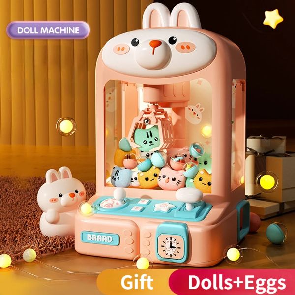 Dolls Mini Claw Machine Toys for Children Moneta automatica Game Carte Arcade Macchine per bambini Docust Distributo Gift di compleanno