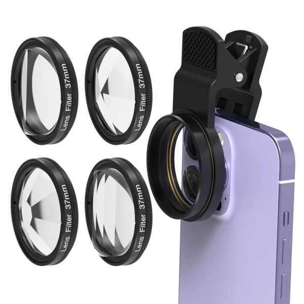Filter Knightx Mobiltelefon Objektiv Universal Clip 37mm Makroobjektiv Prisma Filterkamera Objektiv für Smartphone -Objektiv
