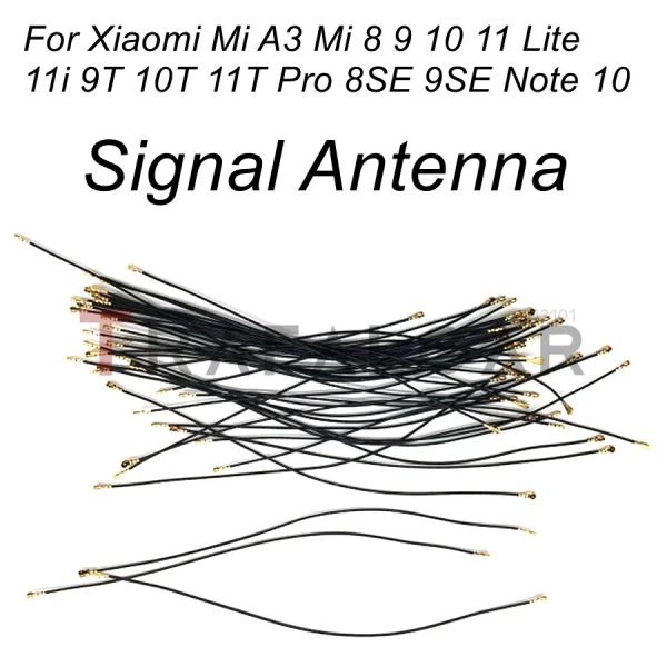 Antena de sinal WiFi de cabos para Xiaomi Mi A3 Mi 8 9 10 11 Lite 11i 9T 10T 11t Pro 8se 9Se Nota 10 Antena Coaxial Aerial Flex Cable