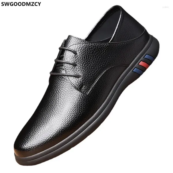 Sapatos casuais casuais tênis de couro homens para escritório 2024 italiano Sepatu Werkschoenen Zapato Hombre