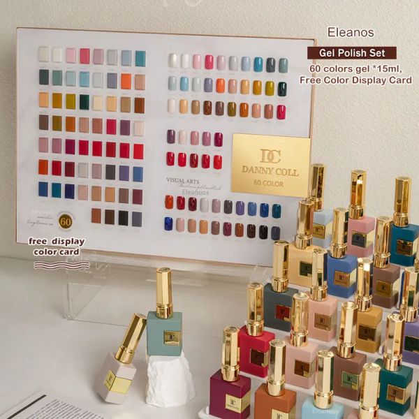 Гель Eleanos High End 60 Colors Gel Plic Set Set Gel Collection с различными бутылками для ногтей целый сета для ногтей.