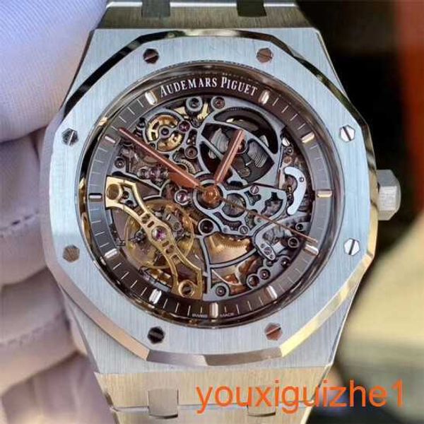 AP Timeless Wrist Watch Royal Oak Serie 15407st.OO.1220st.01 Präzisionstahl Hohlmänner Automatische Mechanik Uhr