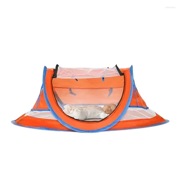 Zelte und Unterkünfte Baby Anti-Mosquito Zelt Outdoor Beach Camping Klappbares mobiles Bett Innenräume kostenlos Installation schnell offen