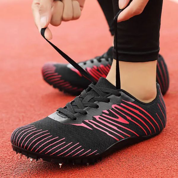 Ботинки легкая с атлетикой обувь мужчины, дети, дети, шипо, кроссовок трек гонка, гонка, прыжки, девочки, профессиональные беговые шпики для ногтей.