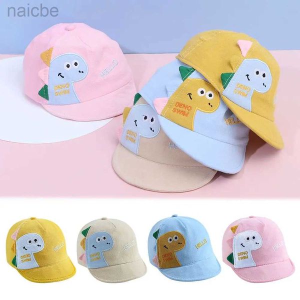 Caps Hüte Sommer Mesh Cartoon Dinosaurier Baby Baseball Cap Kinder Jungen Mädchen Sonne Hut Outdoor Toddler Kinder verstellbare Cap D240425