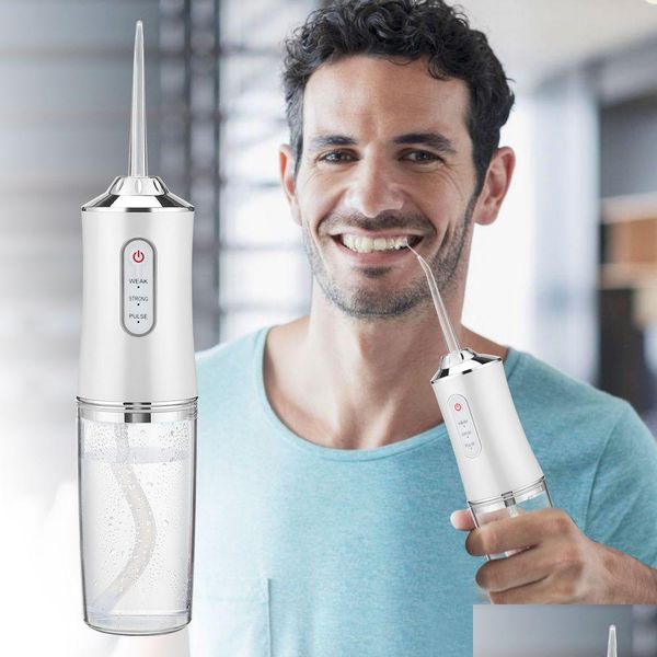 Andere Mundhygiene Powerf Dental Wasserstrahl Picks Flosser Mund Waschen Sie Hine Tragbarer Irrigator für Zähne Aufhellungsreinigung Gesundheitsabfall OTRO5