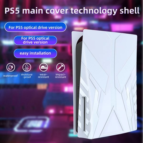 Case di sostituzione Case per PlayStation 5 Coperchio della console frontale per PS5 Host Piastra dura custodia per la polvere Shock Resistente allo shock per Sony PS5