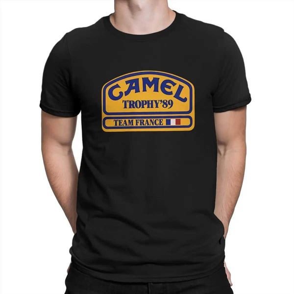 T-shirt maschile cammello Trophy Trophy Shirt Vintage Fashion Mens Tshirt Polestere uomini vestiti T240425