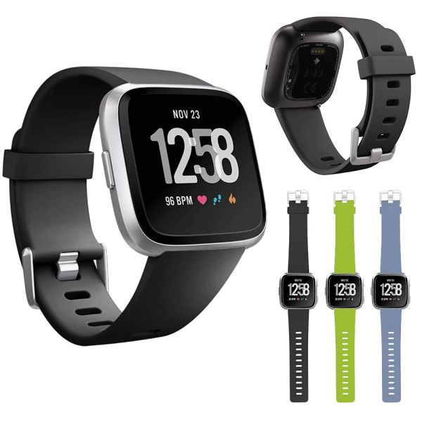 Fitbit için Silikon Kayış Cihazlar Versa 2/Fitbit Versa/Versa Lite/Versa Özel Baskı, Klasik Fitbit Watch Bandı Değiştirme Rahat