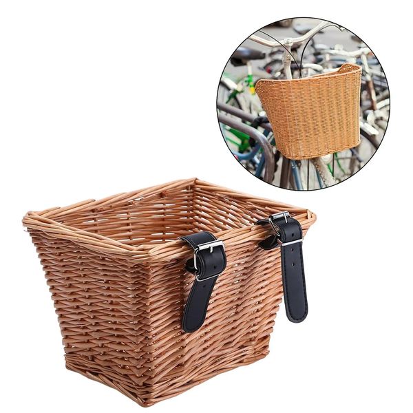 Wicker Bikes Basket Bicycle Bicycle Front Cat and Dogs Booster Seat Cargo para viajar Camping Outdoor240410