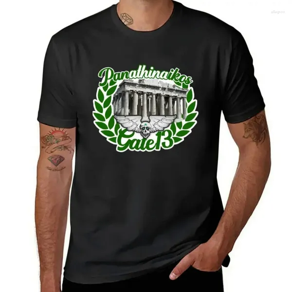 Polos da uomo Panathinaikos Gate 13 T-shirt ragazzi Bianchi Abiti hippie abbigliamento estetico camicie sudore uomo