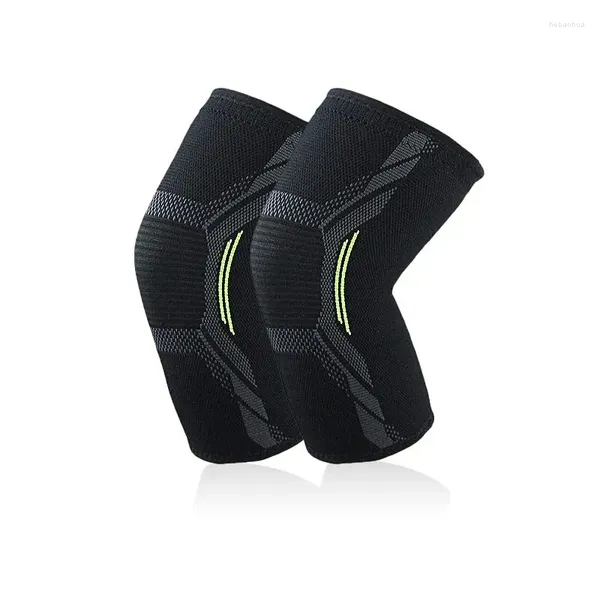 Knieholfen einzelner gestrickter Nylon Sportpolster Reiten Schutzausrüstung Laufen Basketball -Sprungseil warmer Fuß kaltes Proof Schwarz