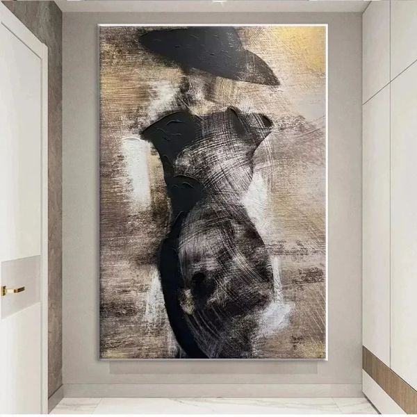 Ретро минималистское искусство стены абстрактное женская девочка Леди Куадрос Потере рисовать плакат Принт дома спальня для гостиной украшения