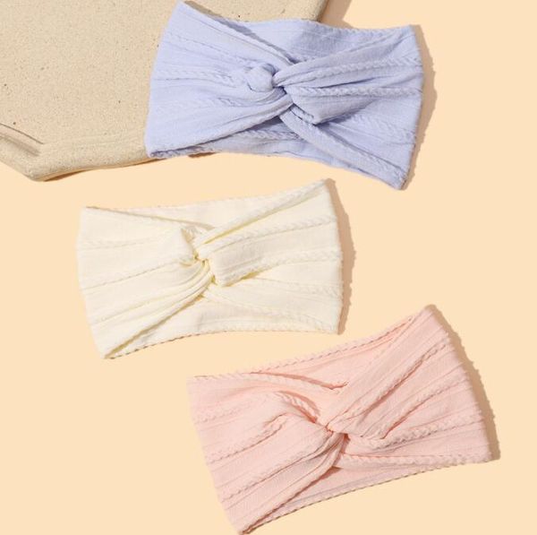 Novas cores tricotar bandana de bebê de cabeceira elástica de lacta de cabeça recém -nascida para crianças para crianças infantil infantil infantil acessórios de cabelo