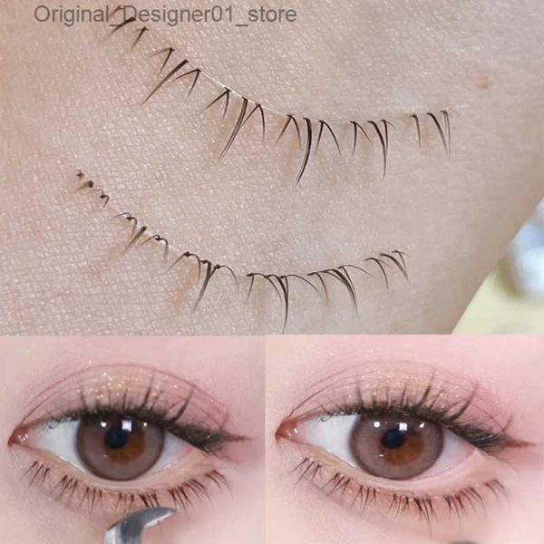 Falsche Wimpern 5 Paare von natürlichen unteren Wimpern Make -up Weich handgefertigtes transparentes dünnes Band Untere falsche Wimpernstreifen DIY Wimpernverlängerung Schönheitswerkzeug Q240425