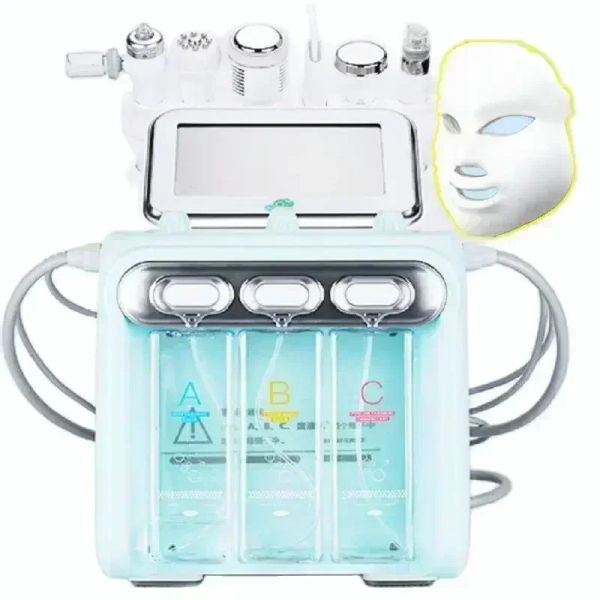 7 em 1 H2O2 Água Oxigênio Casca de pele Limpeza Hidrofacial Máquina Facial Cuidado Facial Care Beauty Dispositivo