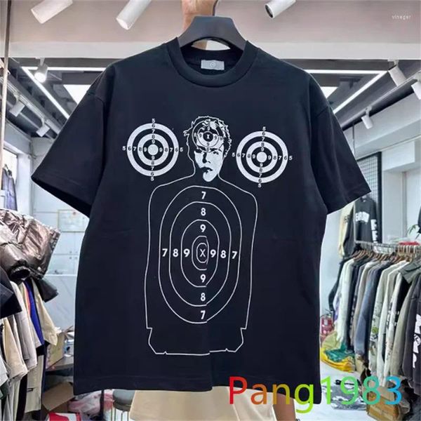 Camisetas masculinas de tiro preto T-shirt de desenho animado Homens de alta qualidade de alta qualidade