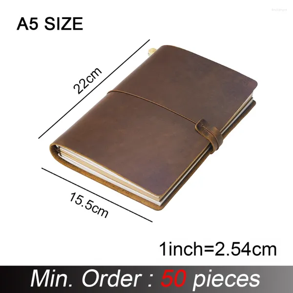 Piece / lotto A5 Size 220x155mm Goline Notebook in pelle vera