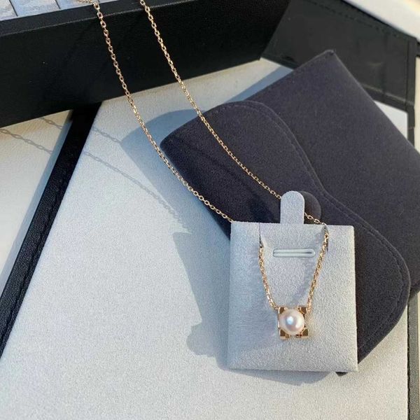 Дизайнерский бренд Carter Bull Horn Pearl New Claw Collece Celebrity То же самое стиль Fashion Simple Light Luxury Collar Chain JDH1