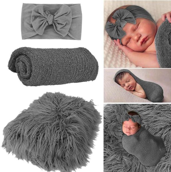 Фотография Новорожденный Фотография реквизит подходит для меховых одеял, детская пеленка 3pcs для фотосъемки месяцы младенец рождение мальчики для девочек