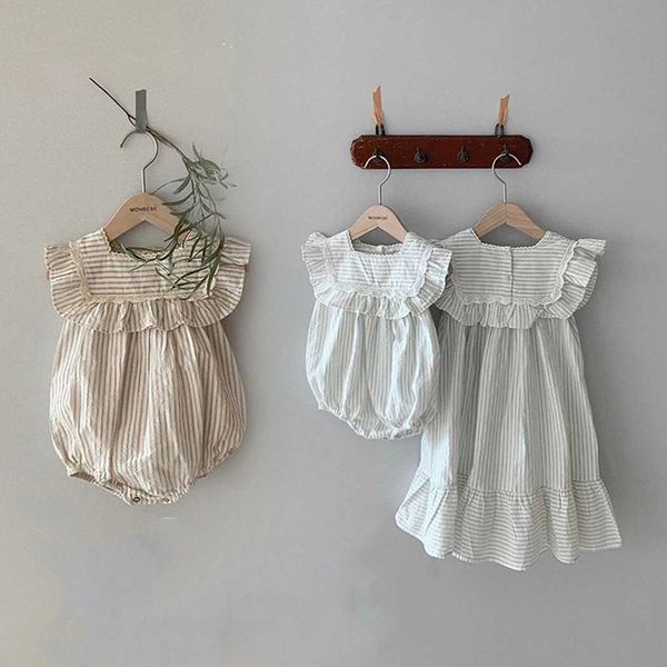 Rompers 2023 Summer Korean Baby NABINE BASCHI CHILEGGI ASSEGGIO STRUATO ASSTEGGIO VINTAGE SELLA SETTER GIORNI GIORNI COSTO COSTO BASSIGLIO COSTUTTO H240425