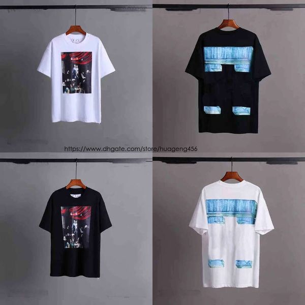 Off White T Shirt Designer T -Shirt Männer Frauen Kleidung Herren Shirts T -Shirts Geometrische lose Mode Kleidung Frauen Mann Tee Shirt Luxus Marke Luxus