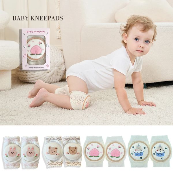 Wärmer Babyknieschilder Socken Set Feste Farbe Anti -Schlupf -Socken KNEPADS KIND KRACHSBEREICH SICHERHEIT