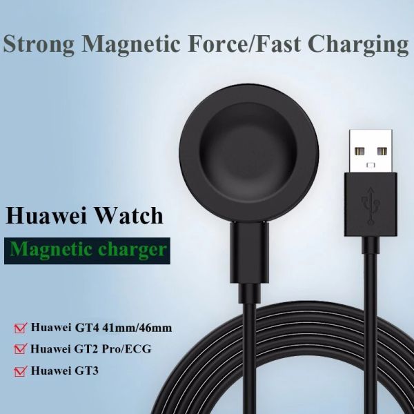 Dispositivos para Huawei Watch GT 4 3/3 Pro GT 2 Pro GT2 Pro GT3 46mm GT 3 42M Magnetic Wireless Charging Dock Charging Cable Cabo de carregamento