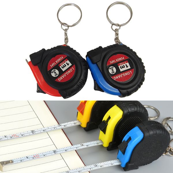 1m Fita Medida Keychain Chavejante Mini Medição de Medição de Medição Ferramentas de Medição